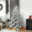 HOMCOM Artificial Christmas Tree Hinged Xmas Tree