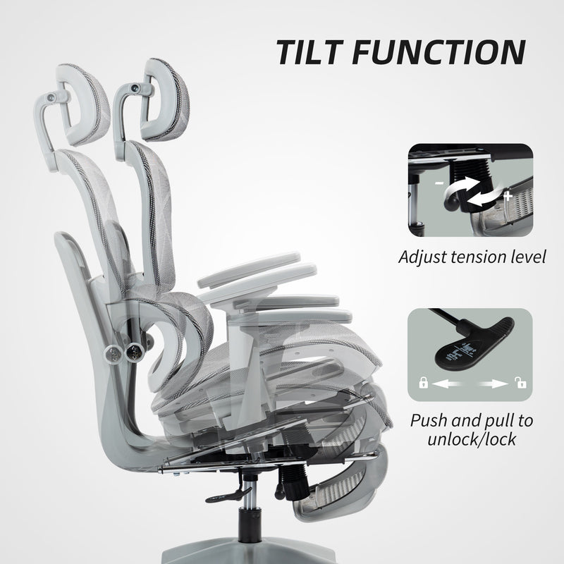 HOMCOM Ergonomic Office Chair Swivel Computer Chair with 3D Armrest