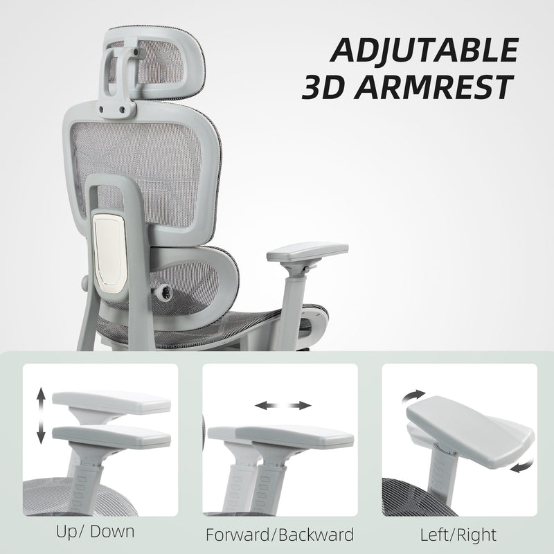 HOMCOM Ergonomic Office Chair Swivel Computer Chair with 3D Armrest