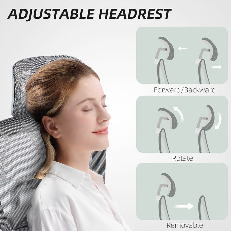 HOMCOM Ergonomic Office Chair Swivel Computer Chair with 3D Armrest