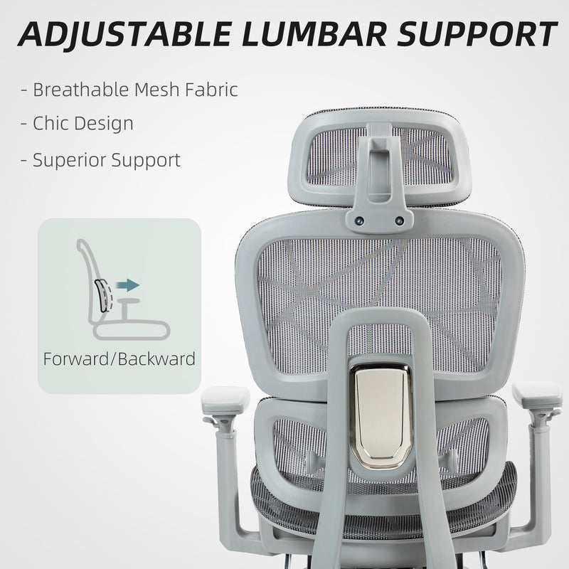 HOMCOM Ergonomic Office Chair Swivel Computer Chair with 3D Armrest