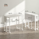 HOMCOM 80 Cm Foldable Computer Desk On Wheels For Small Spaces