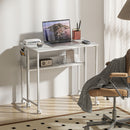 HOMCOM 80 Cm Foldable Computer Desk On Wheels For Small Spaces
