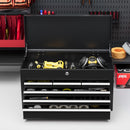 HOMCOM Lockable Metal Tool Chest W/ 6 Drawer, Ball Bearing Runners - Red/Black