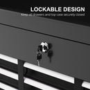 HOMCOM Lockable Metal Tool Chest W/ 6 Drawer, Ball Bearing Runners - Red/Black