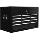 HOMCOM Lockable Metal Tool Chest W/ 6 Drawer, Ball Bearing Runners - Red/Black
