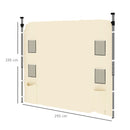 Outsunny Side Panel for 3x3 m Pop Up Gazebos, 1 Pack Sidewall Only