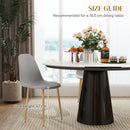 HOMCOM Dining Chairs Set of 4 w/ Curved Back, Steel Legs, Grey