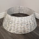 Samuel Alexander KD Willow Christmas Tree Skirt Wicker Rattan White Wash