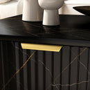 HOMCOM Coffee Table, Living Room Table with Drawer and Open Shelves