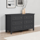 HARBOR 6 DRAWER WIDE CHEST - ANTHRACITE