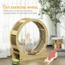 PawHut Cat Wheel With Brake, Scratching Pads For Health