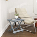 Outsunny Wooden Folding Garden Table, Folding Side Table, Grey