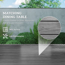 Outsunny 6 Seater Rattan Dining Set with Seat Back Cushions, Aluminium Frame