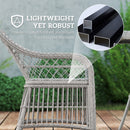 Outsunny 6 Seater Rattan Dining Set with Seat Back Cushions, Aluminium Frame