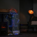 1.2m x 90cm Light up FlexiBright Gingerbread Man Decoration with 456 Twinkling Multi-Coloured LEDs