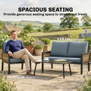 Outsunny Rattan Garden Furniture Set, Outdoor Furniture Conversation Set