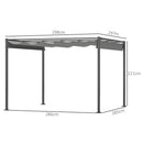 Outsunny 3 X 3(m) Garden Pergola With Retractable Roof, UPF30+