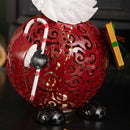 30cm Battery Operated Filigree Christmas Santa Folk Light Decoration with LEDs