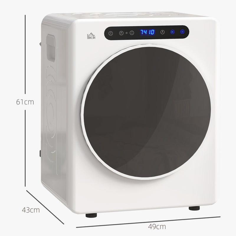 HOMCOM 4kg Portable Vented Tumble Dryer Machine with Timer, 6 Heat Settings