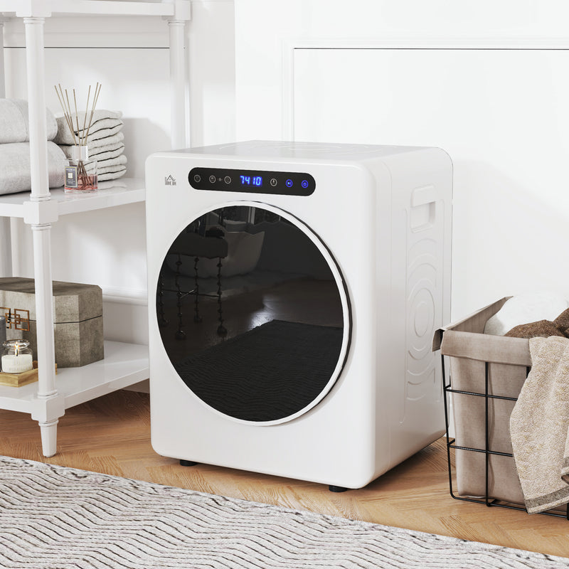 HOMCOM 4kg Portable Vented Tumble Dryer Machine with Timer, 6 Heat Settings