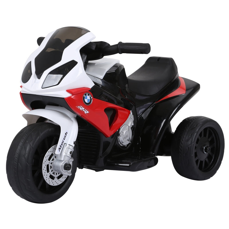 HOMCOM Kids Electric Ride on Motorcycle BMW S1000RR with Headlights Music - Red