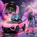 AIYAPLAY Licensed Lamborghini Electric Ride On Car With Suspension, Pink