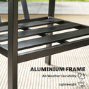 Outsunny 4 Seater Aluminium Garden Furniture Set, Outdoor Patio Furniture