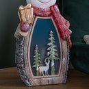 45cm Light up Christmas Woodsman Frosty Glow Snowman with LEDs
