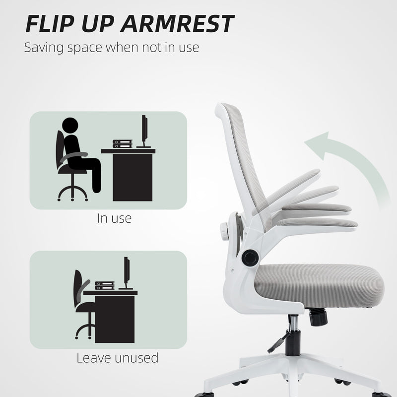 HOMCOM Mesh Desk Chair with Tilt Function, Lumbar Support