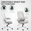 HOMCOM Mesh Desk Chair With Tilt Function, Lumbar Support