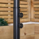 Samuel Alexander 3m Cantilever Parasol in Black with Crank Handle for Patio Garden Banana Parasol with UV Protection Outdoor Umbrella Sun Shades for Garden