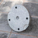 15kg Round Granite Garden Parasol / Umbrella Base Weight Stainless Steel Pole
