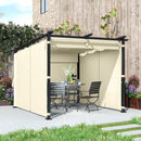 Outsunny 3 X 3(m) Metal Pergola With Retractable Roof And Sidewalls, Grey