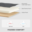 HOMCOM Fold-Out Convertible Sofa Bed With Removable Covers, Charcoal Grey