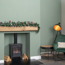1.8m (6ft) Dressed Christmas Garland with Silver Baubles Pinecones & Berries