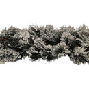 6ft (1.8m) Premier Christmas Snow Flocked Green Garland with Pine Cones