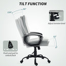 HOMCOM Office Chair, Computer Desk Chair with Dual-Layer Padding, Grey