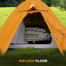 Outsunny Double Layer Camping Tent For 1-2 Man, 2000mm Waterproof - Orange/Green
