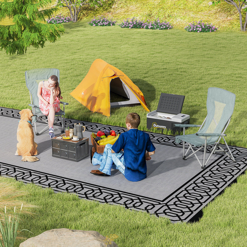 Outsunny Double Layer Camping Tent for 1-2 Man, 2000mm Waterproof, Orange