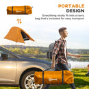 Outsunny Double Layer Camping Tent For 1-2 Man, 2000mm Waterproof - Orange/Green