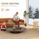 9 Fin Portable Oil Filled Radiator, Electric Heater With Safety Cut Off, White