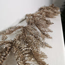 1.8m Light Champagne Glitter Fir Christmas Garland Decoration