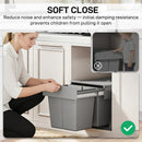 HOMCOM Soft Close Pull Out Bin, Under Sink Bin - 2 Compartments (15L Each)