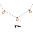 4.5m Set of 10 Frosted Ball Style Cap String Lights with Filament in Warm White