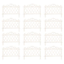 27cm x 48cm  Plastic Garden Border Fence Edging with Lattice Design