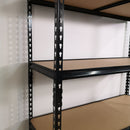 Garage Shelving 122cm Wide & 183cm High Heavy Duty 5 Tier Multipurpose Metal Racking Unit  / Warehouse Shelving Storage in Black