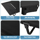 Ultralight Camping Cot for Adults with Side Pocket-Black