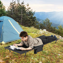 Ultralight Camping Cot for Adults with Side Pocket-Black