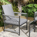 Outsunny 4 Seater Rattan Garden Sofa Set With Glass Top Coffee Table